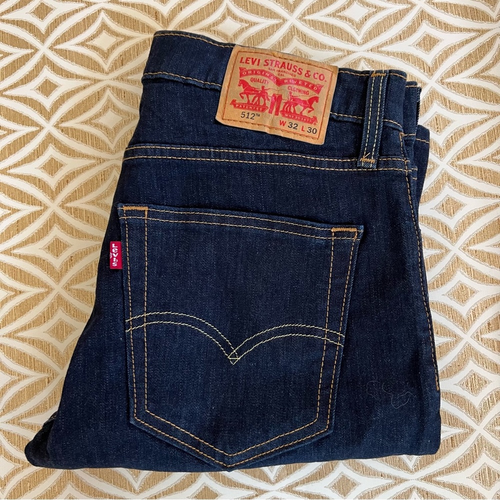 Levi’s Men’s dark denim JEANS 512 W32 L30 stretch